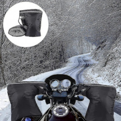 Gants de guidon de moto Manchons de vélo Coupe-vent Gants de cyclisme imperméables à l’eau Hiver Vélo chaud