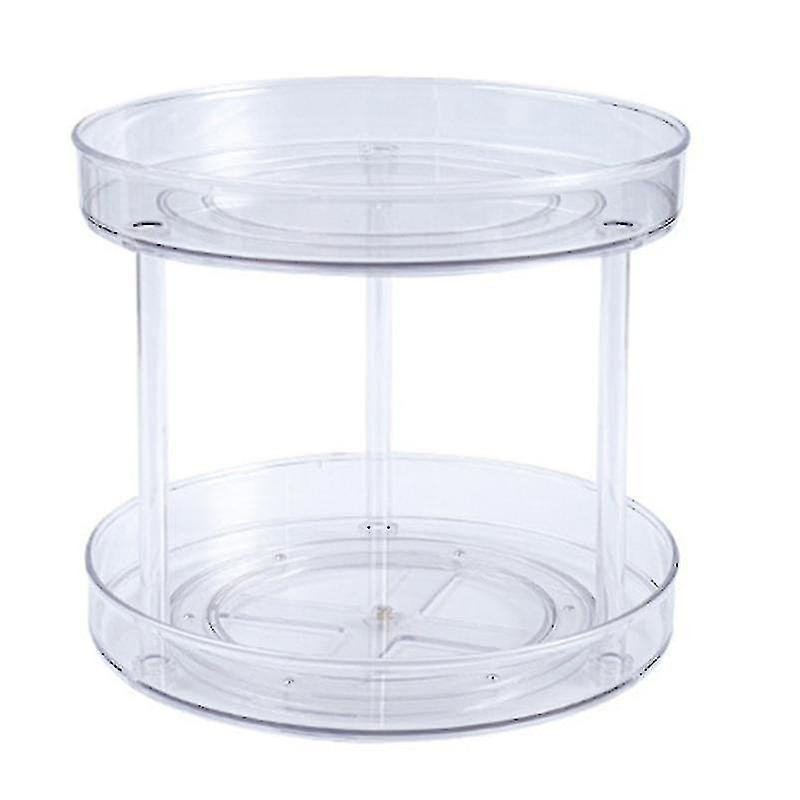 Transparent Turntabletiered Rotating Kitchen Spice Organizer For Cabinets Pantry