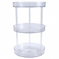 Transparent Turntabletiered Rotating Kitchen Spice Organizer For Cabinets Pantry