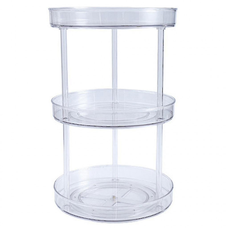 Transparent Turntabletiered Rotating Kitchen Spice Organizer For Cabinets Pantry
