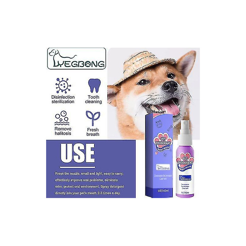 Spray pour chien Soins bucco-dentaires Mauvaise haleine Nettoyage des dents Assainisseur d’haleine Enlèvement de [...]