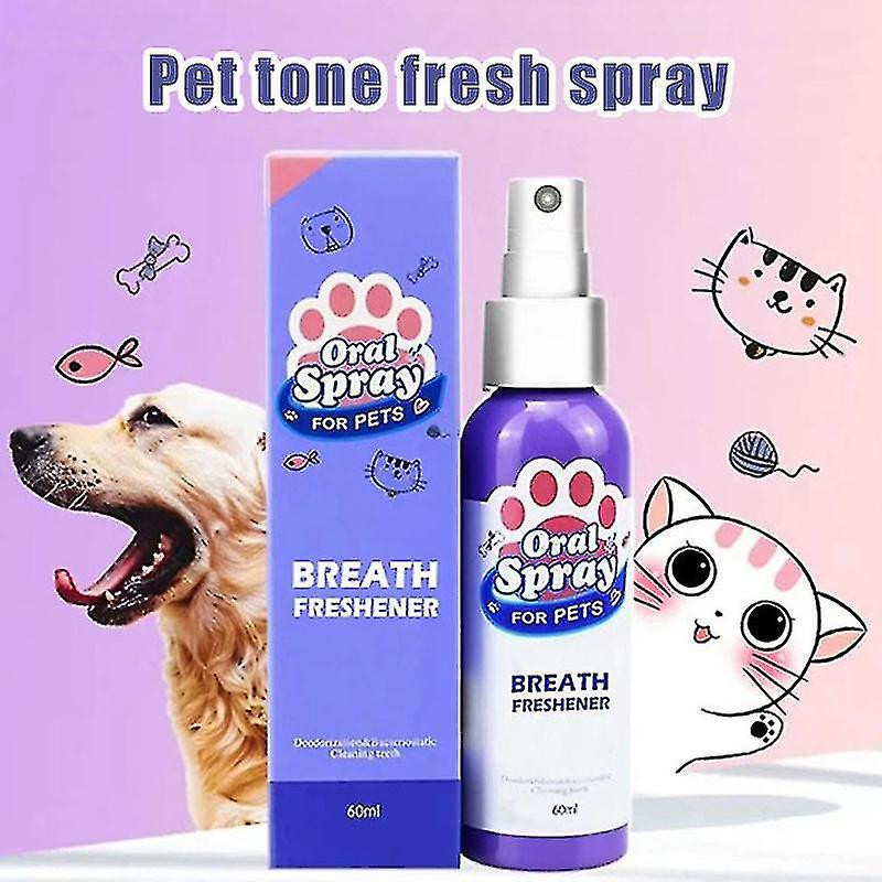 Pet Spray Dog Oral Care Bad Breath Teeth Cleaning Breath Freshener Plaque Remover