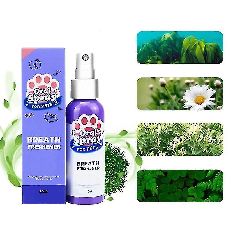 Pet Spray Dog Oral Care Bad Breath Teeth Cleaning Breath Freshener Plaque Remover