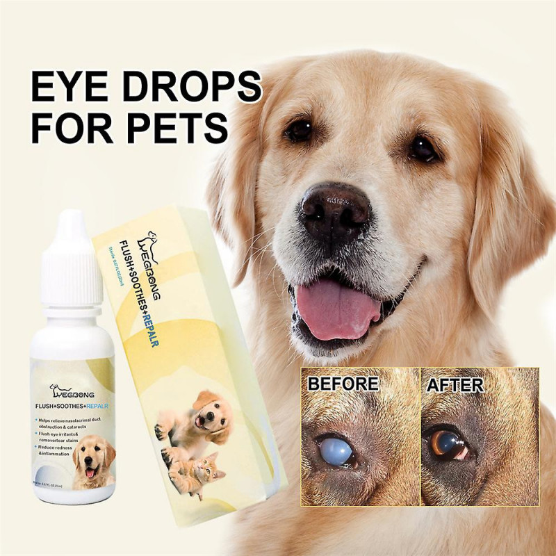 10ml Portable Pet Eye Drops For Cats Dogs Tear Stain Remover Eye Feces Cleaning
