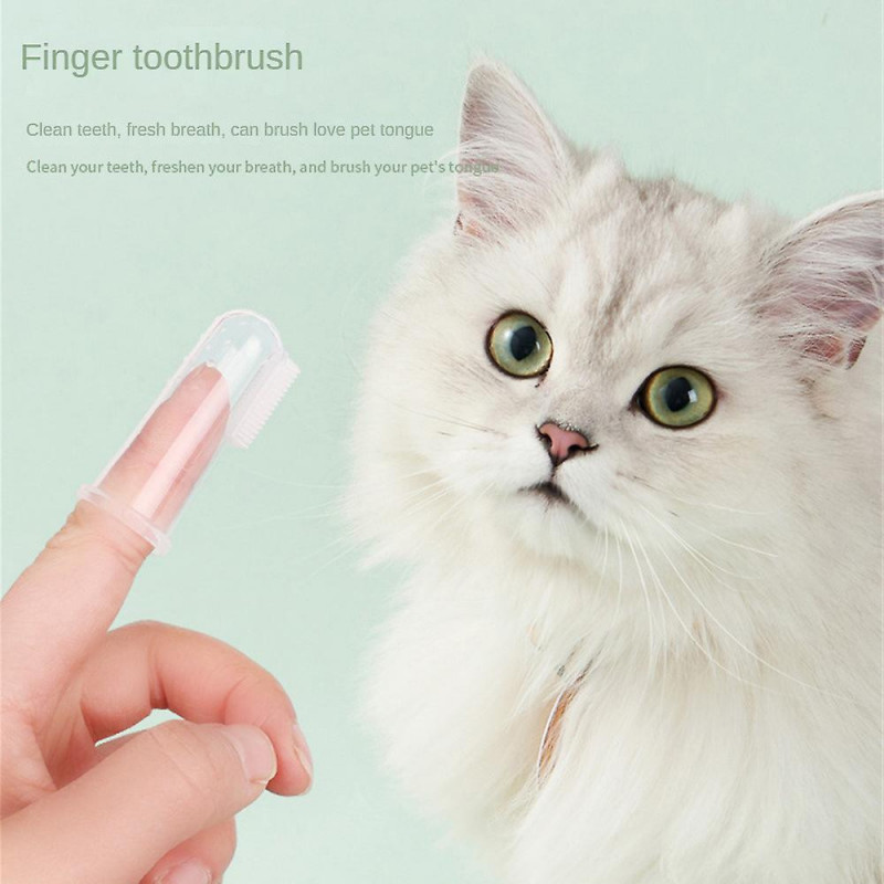 2024Toothbrush Toothpaste Kit Finger Brush Clean Teeth Mouth Dental Care Cat Dog