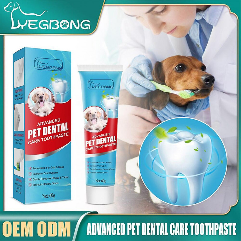 60g Dentifrice pour animaux de compagnie Cat Chien Haleine fraîche Dentifrice Déodorant Tartre Plaque Nettoyage [...]