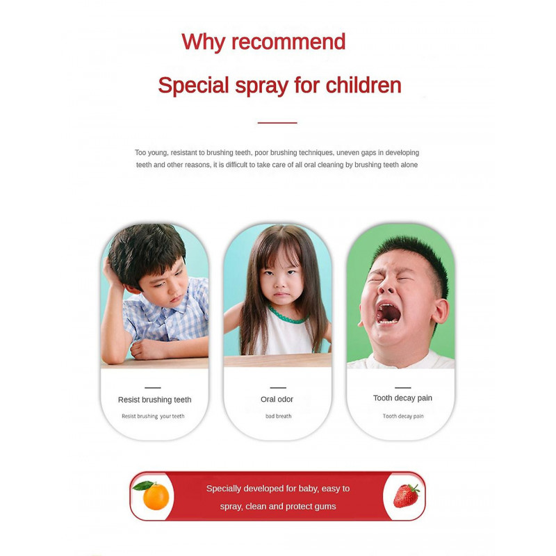 1-3pcs Enfants Probiotiques Blanchissant Spray Dentaire Naturel Sûr Formule Nettoyage Bouche Dents Saines Souffle [...]