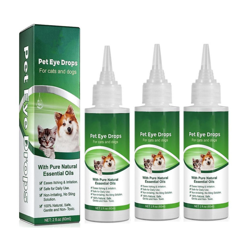 3pcs 60ml Pet Cats Eyes Drop Chiens Soins Yeux Gouttes De Nettoyage Des Yeux Animaux De Compagnie Tear Stain [...]