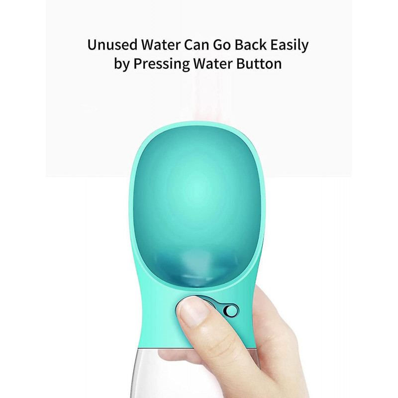 Bouteille d’eau pour chien avec distributeur de sac à crottes, bouteille d’eau portable pour chien