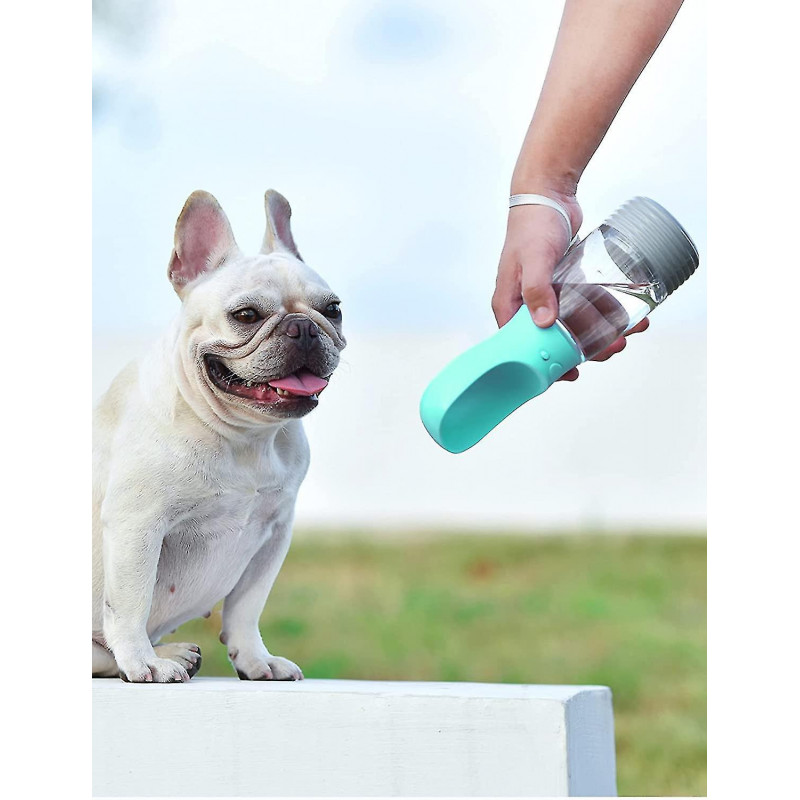 Bouteille d’eau pour chien avec distributeur de sac à crottes, bouteille d’eau portable pour chien