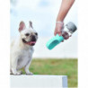 Bouteille d’eau pour chien avec distributeur de sac à crottes, bouteille d’eau portable pour chien