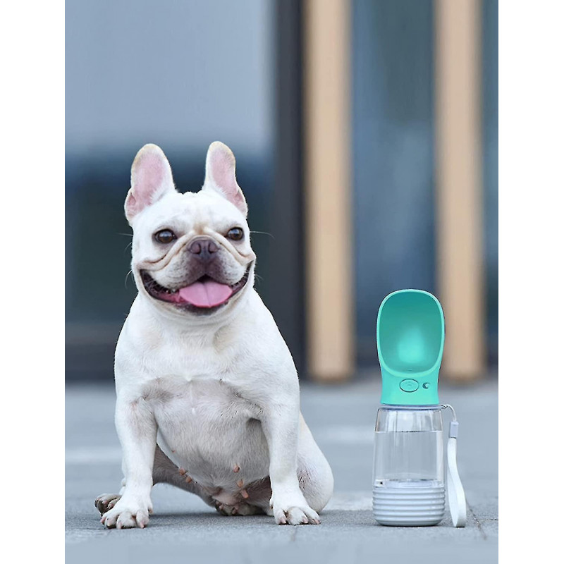 Bouteille d’eau pour chien avec distributeur de sac à crottes, bouteille d’eau portable pour chien