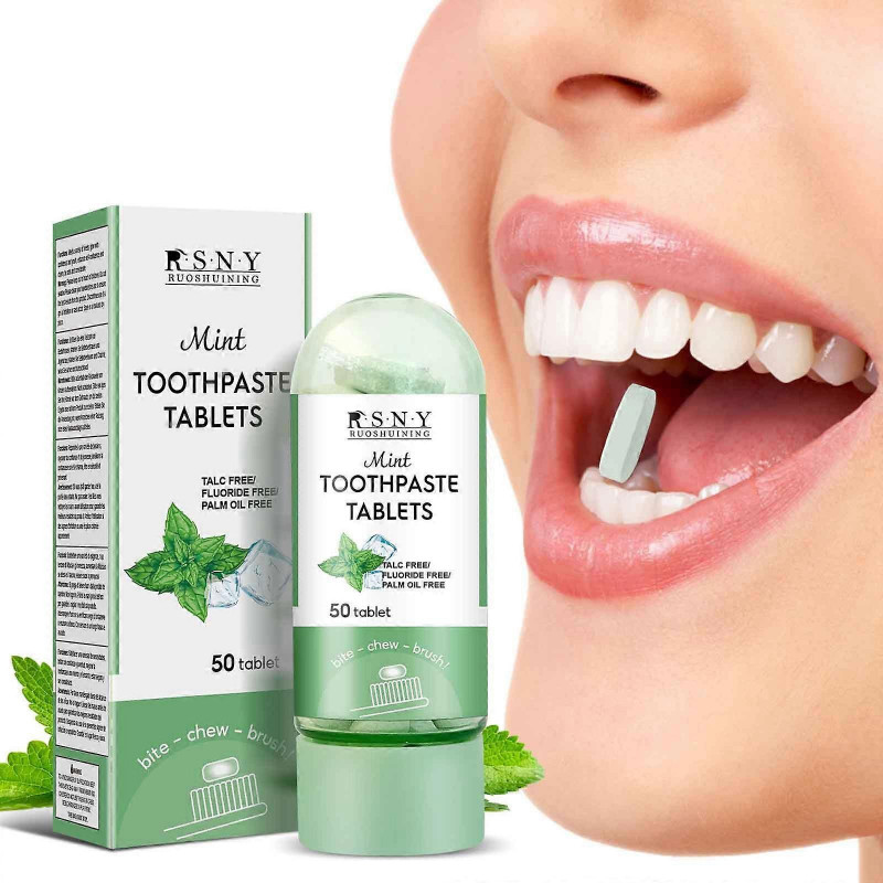 Mint Toothpaste Tablets Alternatives To Traditional Toothpaste 50tablets Cosmetic Sets FLY2505