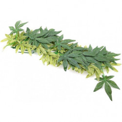 Fake Leaves Plastic Green Grass with Suction Cup for Aquarium Reptile Terrarium Habit Box (50 cm/19.69 inches)