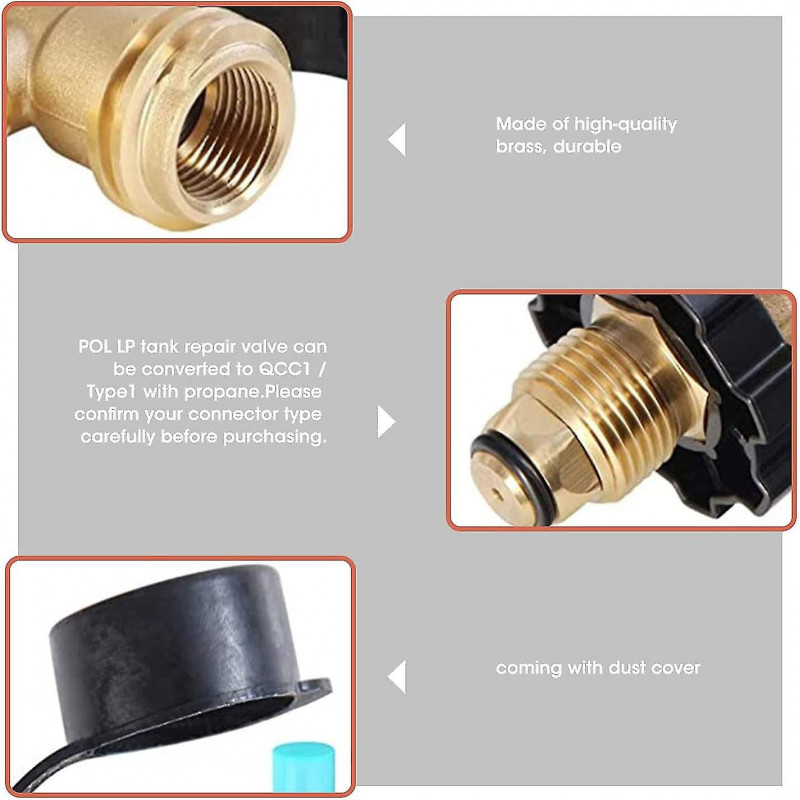 Pol Compteur de gaz propane Réservoir Détecteur de fuite intégré, Compteur de jauge de réservoir de carburant au [...]