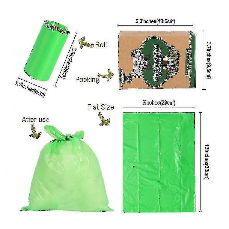 Zysd Yyh-10pcs Biodegradable Pet Garbage Bag Environmental Protection Biode