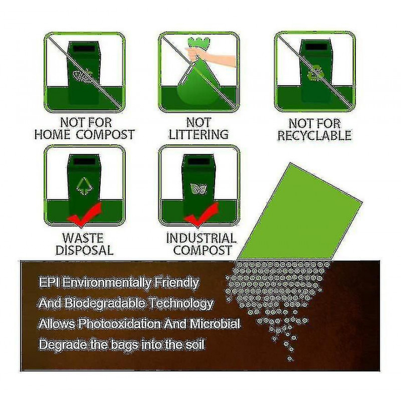 Zysd Yyh-10pcs Biodegradable Pet Garbage Bag Environmental Protection Biode