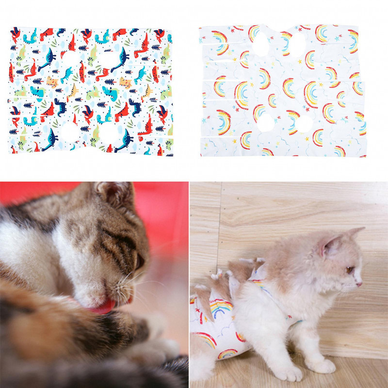 Costume de récupération de chat Réglable Anti léchage Professionnel Pet Surgery Recovery Body Suit