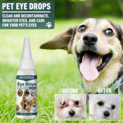 Yegbong Pet Eye Drops, Soins oculaires généraux pour chats et chiens, Nettoyage des taches de larmes et des [...]