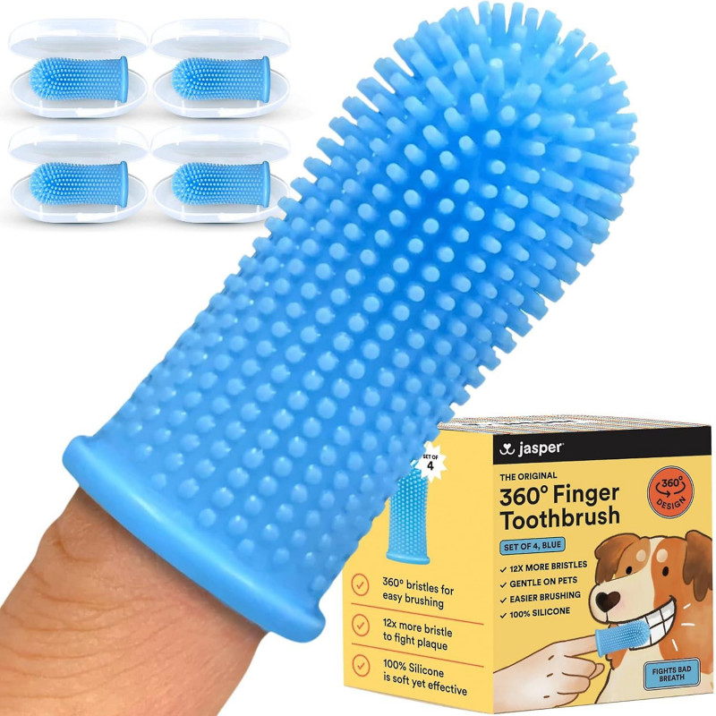 Dog Toothbrush, 360 Dog Brushing Kit, Cat Toothbrush, Dog Teeth Cleaning, Dog Finger Toothbrush, Pet Toothbrush 2024 New