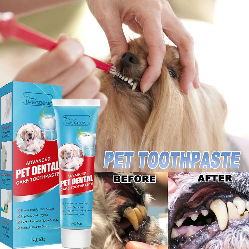 3pcs Pet Toothpaste, Dog Fresh Breath, Bad Breath, Tartar Cleaning, Cat Oral Cleaning Care, Edible Toothpaste