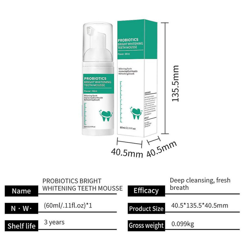 Teeth Cleaning Mousse Toothpaste Cleans Teeth Foam, Whitens Teeth, Removes Yellow and Black Stains, Freshens [...]