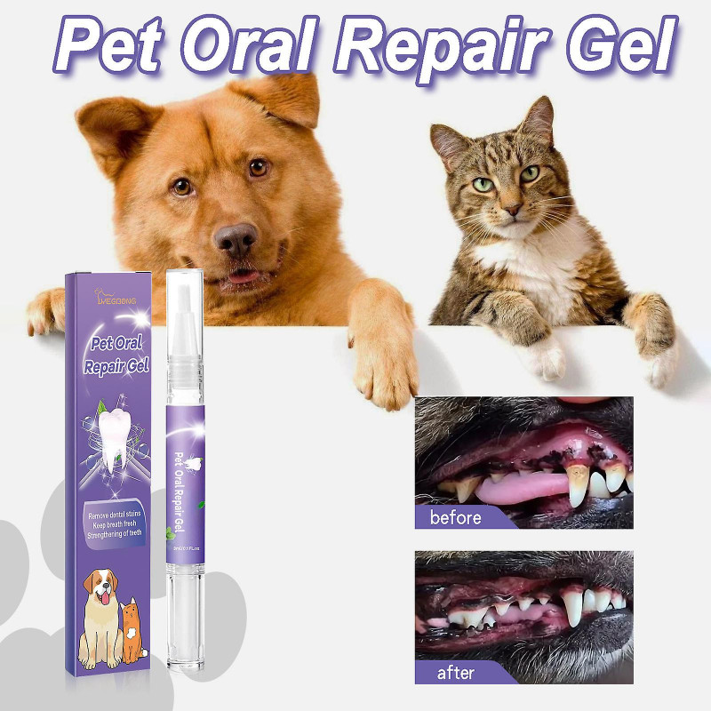 Yegbong Pet Oral Repair Gel Dog And Cat Teeth Deep Cleaning Odor Stain Care Pen