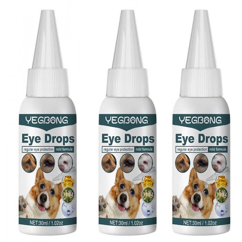 3pcs Yegbong Pet Eye Drops, Soins généraux des yeux pour les chats et les chiens, Nettoyage des taches de larmes [...]