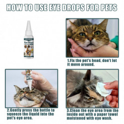 3pcs Yegbong Pet Eye Drops, Soins généraux des yeux pour les chats et les chiens, Nettoyage des taches de larmes [...]
