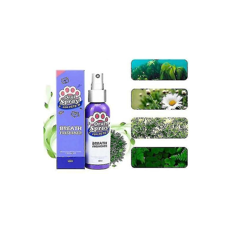 Pet Spray Dog Soins bucco-dentaires Mauvaise haleine Dents Nettoyage Haleine Assainisseur de plaque Détrait