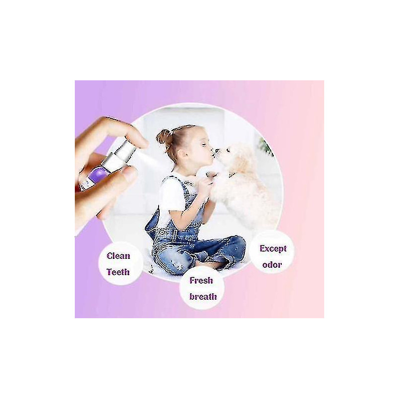 Pet Spray Dog Soins bucco-dentaires Mauvaise haleine Dents Nettoyage Haleine Assainisseur de plaque Détrait