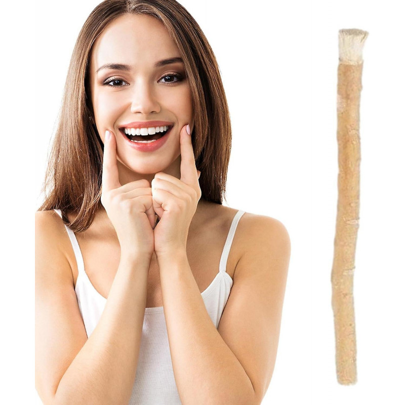Brosse à dents Miswak, bâton de Miswak traditionnel efficace du Moyen-Orient pour les dents et les gencives saines [...]
