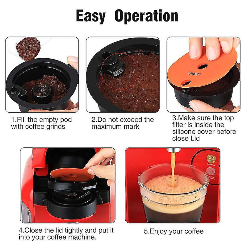 Tassimo Capsules Filtre à Café Capsules de café Réutilisables Capsules de café rechargeables