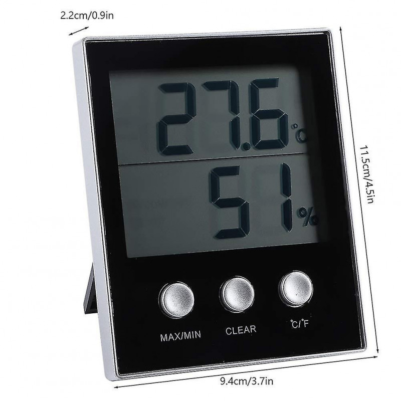 Temperature Meter, Electronic Lcd Display Indoor Humidity Gau, For Home