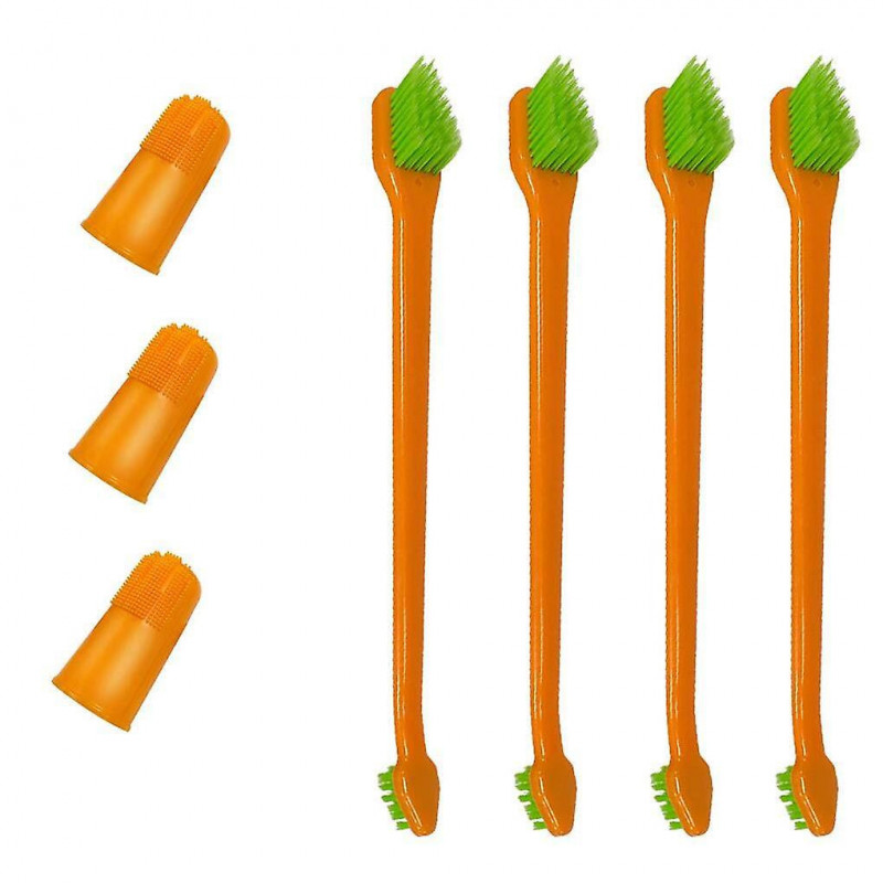 Pet Teeth Cleaning Kit Practical And set Convenient Pet Toothbrush And Finger Toothbrush