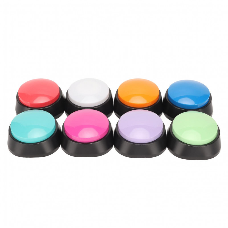8PCS Voice Recording Button 30 Second Clear Recording Pet Training Buzzer for Dog Communication Study