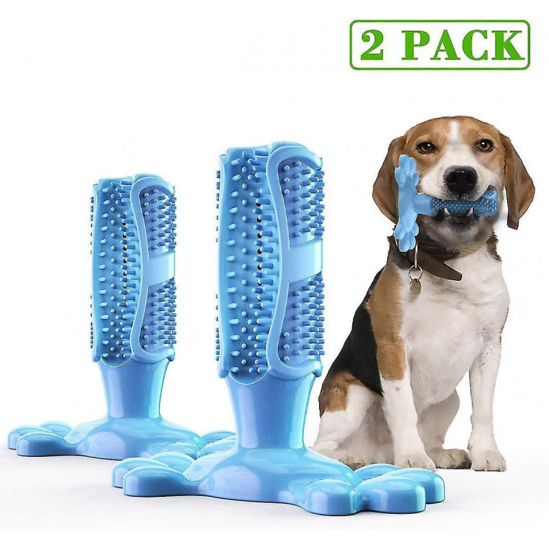 Dog Toothbrush Made Of Natural Rubber, Chew Toy For Teeth Cleaning, Dental Care, Puppy Training (shikai)