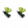 2X Dog Poop Bag Dispenser with LED Flashlight Cleaning Waste Garbage Box Carrier