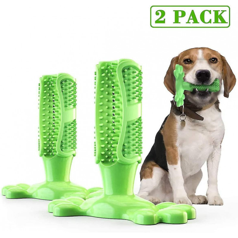 Dog Toothbrush Made Of Natural Rubber, Chew Toy For Teeth Cleaning, Dental Care, Puppy Training (shikai)
