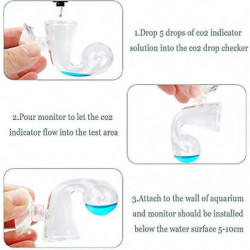 Yangfei 2 Pack Co2 Drop Checker Aquarium Co2 Testeur Moniteur Co2 Glass Drop Checker Aquarium Détecteur de CO2 [...]