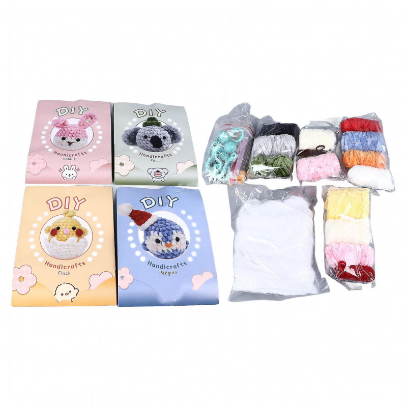 Crochet Animals Kit Stress Relief DIY Learn to Crochet Animal Starter Kit Complete Crochet Kit for Beginners