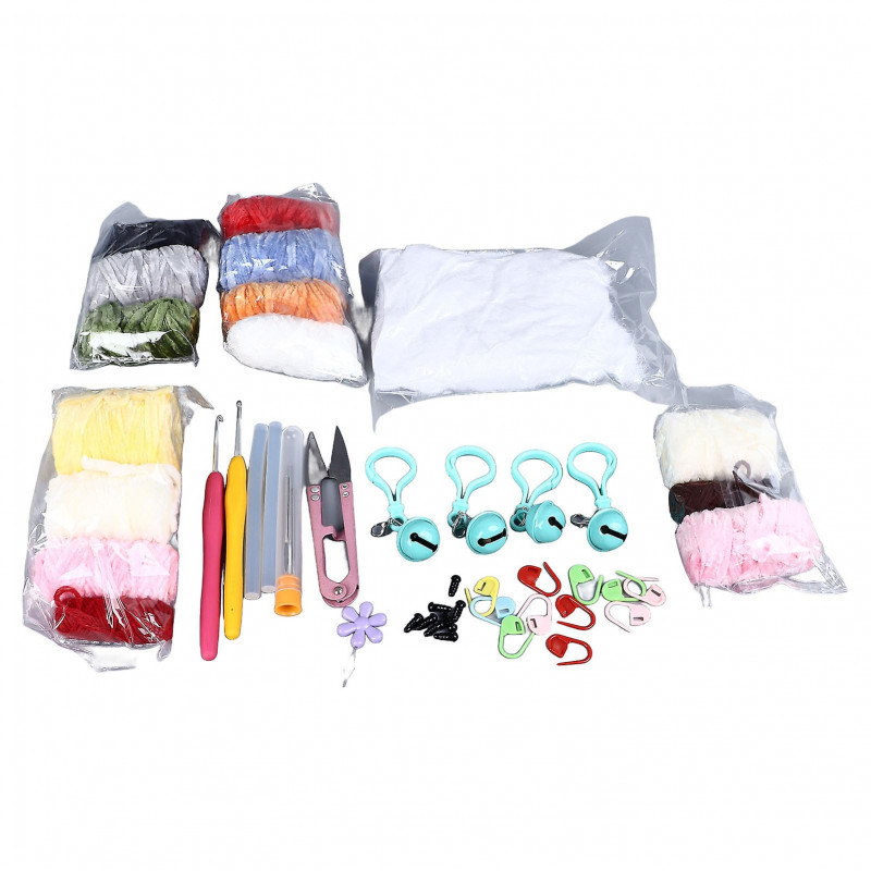 Crochet Animals Kit Stress Relief DIY Learn to Crochet Animal Starter Kit Complete Crochet Kit for Beginners