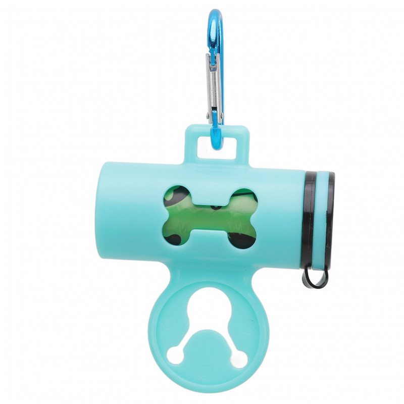 Degradable Dog Poop Bag Dispenser with Hook, Hands Free Portable Pet Waste Bag Holder, Metal Key Chain, Light Blue [...]