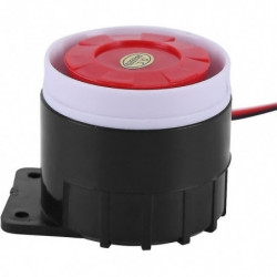 Mini Alarm Siren For The House, Plastic/metal, 110 Db, Black/red