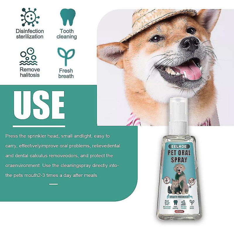 Pets Fresh Breath Spray Provides Control Oral Care Spray Without Brushing