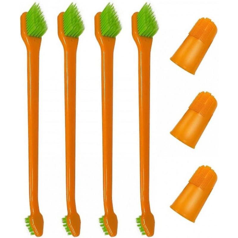 7pcs Dog Toothbrush Set,double Sided Dental Brushes W/4 Toothbrush & 3 Dogs Finger Toothbrush For Puppy Dog Pet [...]