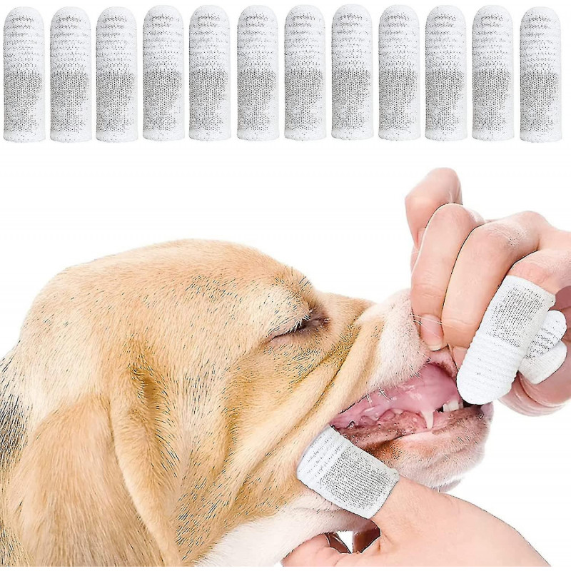 Dog Finger Toothbrush, Cloth Pet Finger Toothbrush Dental Hygiene Brushes, Anti Dental Plaque For Dog And Cat (12 [...]