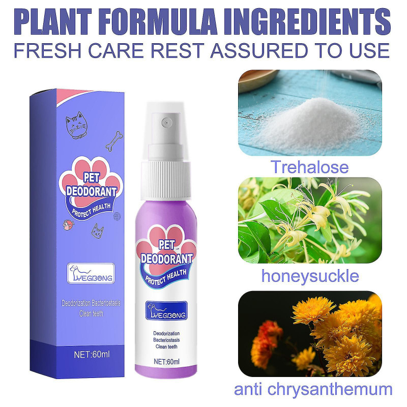 Pet Spray Dog Oral Care Bad Breath Teeth Cleaning, Plaque Remover60ml