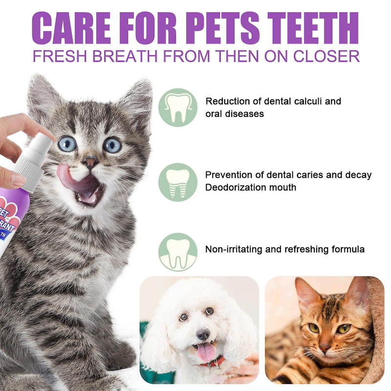 Pet Spray Dog Oral Care Bad Breath Teeth Cleaning Breath Freshener Plaque Remover NIUNIU
