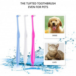 3 Pack Cat Dog Toothbrush For Teeth Cleaning Breath Dental Care Plaque Off